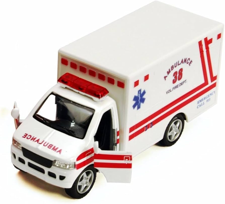 Amazon.co.jp: Die Cast Ambulance Rescue Team Truck W/ Open